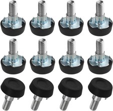 TOVOT 12PCS Adjustable Feet with Nuts M8 Table Feet Furniture Feet Screw-on