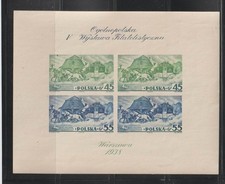 Poland (1938) -5th Philatelic Exhibition SS (Scott B29) - MLH (see text)