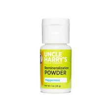 Uncle Harrys Natural Remineralization Tooth Cleaning Powder Peppermint 1 Ounce
