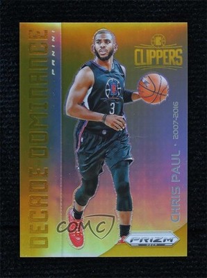 2023-24 Panini Prizm Deca Decade Dominance Gold Prizm 3/10 Chris Paul #11 0vf5