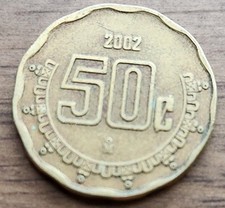 2002 Mexico 50 Centavos Actual Coin 