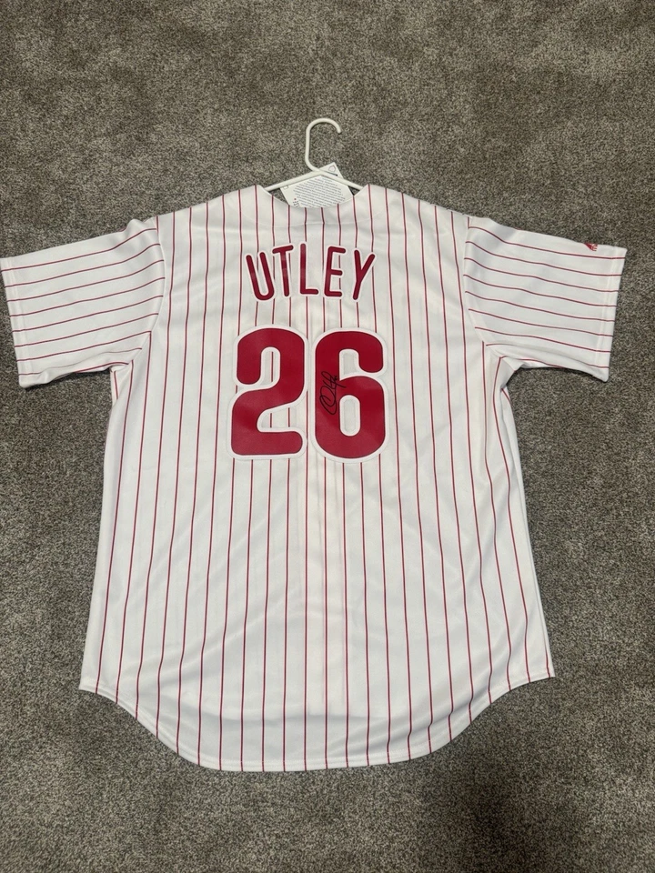 Chase Utley Philadelphia Phillies Autographed Jersey with MLB Hologram Number - Image 2 of 4