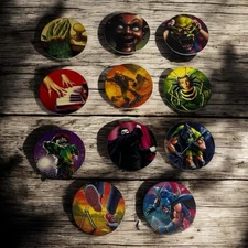 Goosebumps 1995 Parachute Press Vintage Pogs Pog Bundle Lot Nostalgia Retro