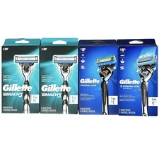 4 Gillette Men’s Razors + 1 Blade Refill, 1 ProGlide, 1 ProGlide Chill, 2 Mach3
