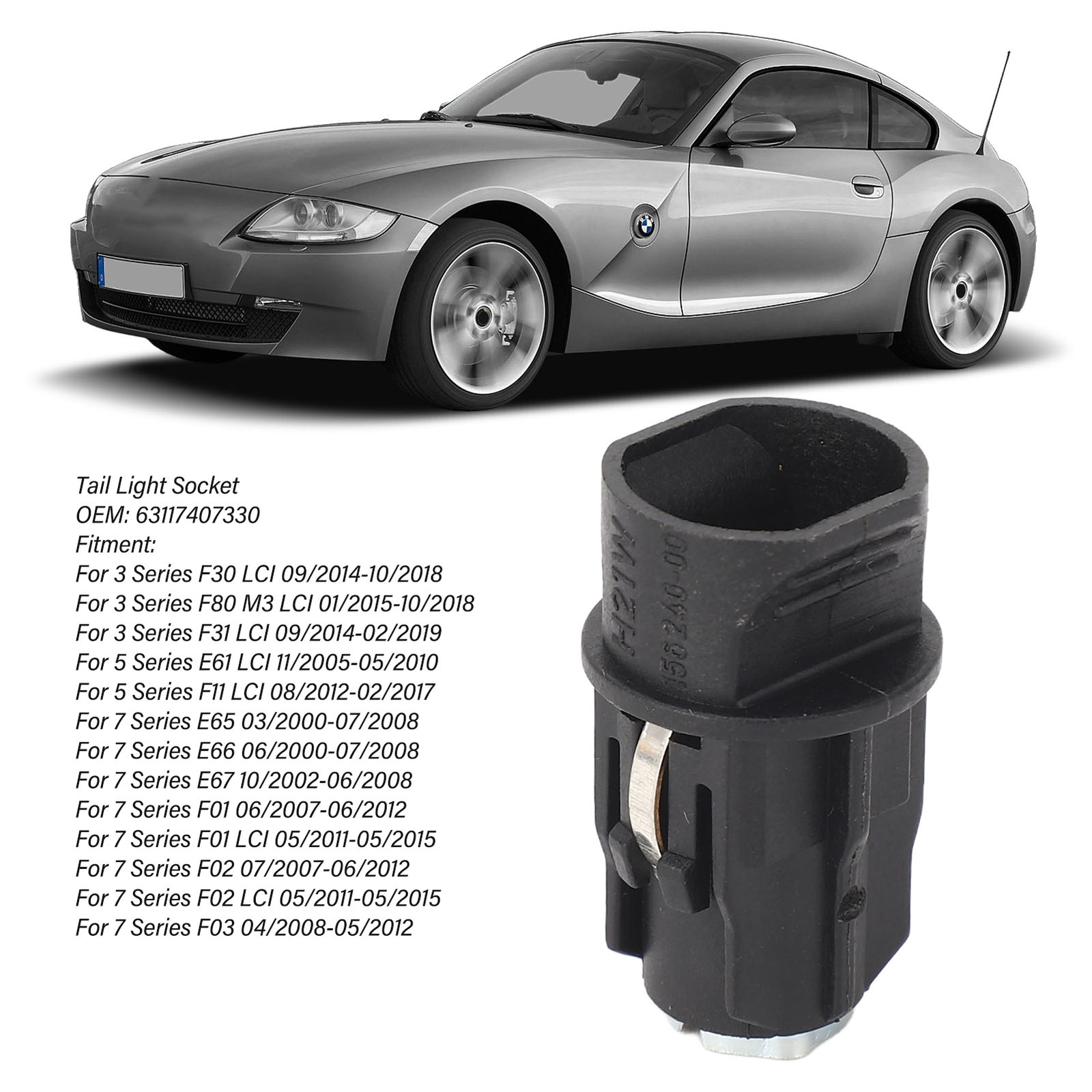 Rücklichtfassung 63117407330 Rücklichtfassung Für 3er 5er 7er X3 X6 Z4