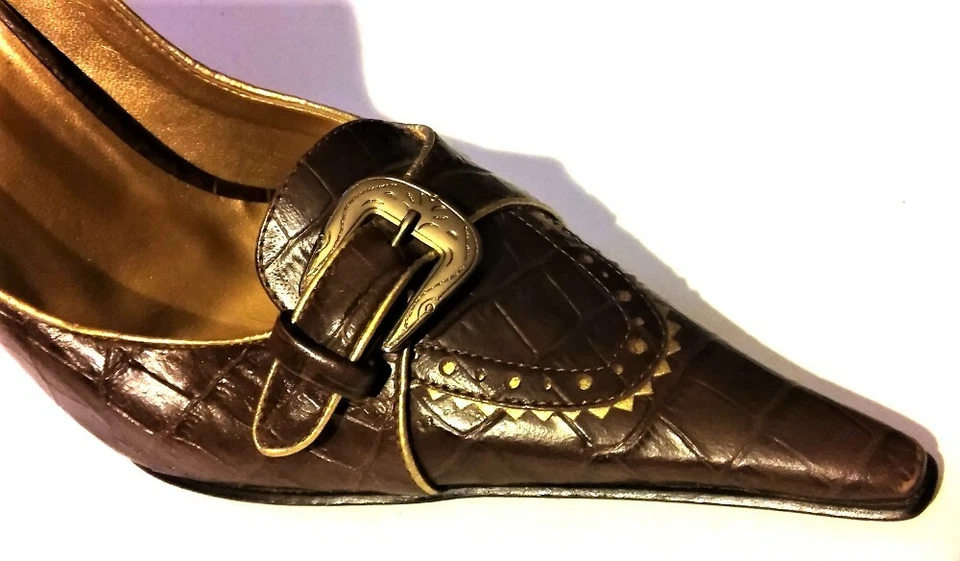 Zapatos de tacón gótico victoriano Steampunk vintage Luichiny Winklepickers 8,5 Foto 2 de 4