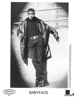 R&B Singer Producer BABYFACE B&W 8x10 Publicity PHOTO