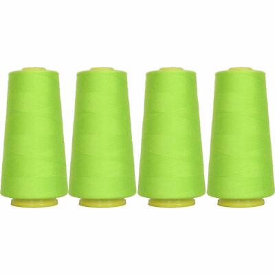 4 BIG CONES LIME GREEN SEWING THREAD 2750 YD TEX 27 40S/2-THREADART