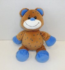 Vtg Gund Threads BOBBIN the Bear Plush Teddy Brown Blue Polka Dots P35