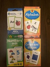 4 Pack Flash Cards ABC's, Numbers, Colors and Shapes