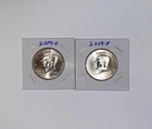2009 P&D KENNEDY HALF DOLLAR Set (2 COIN SET) Brilliant Uncirculated Quality.