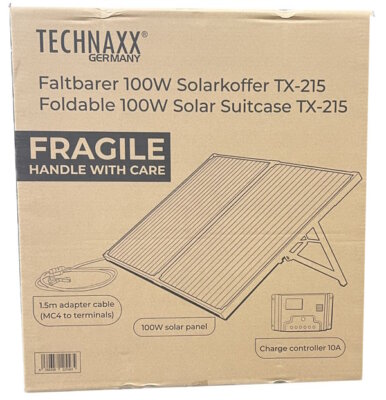 Technaxx TX-215 Faltbares Solarmodul 100 W Solorkoffer