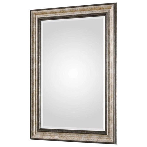Bowery Hill Modern Decorative Mirror in Antiqued Silver and Bronze - Picture 3 of 4