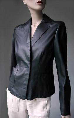 TONI GARD Leder-Blazer NEU NEW QUEEN feines echt Leder S 36 Jacke Schwarz