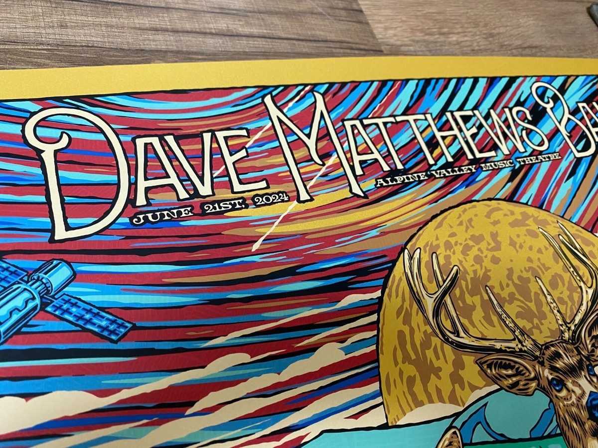 Dave Matthews Band Poster Alpine Valley Music Theatre 6/21/24 AP