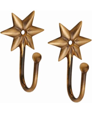 BRASS HOOK PIECE FANCY WALL MOUNT UNIQUE