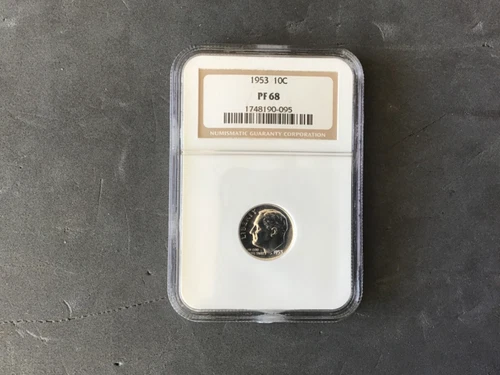 1953 Proof Roosevelt Dime 10c NGC Certified PF68