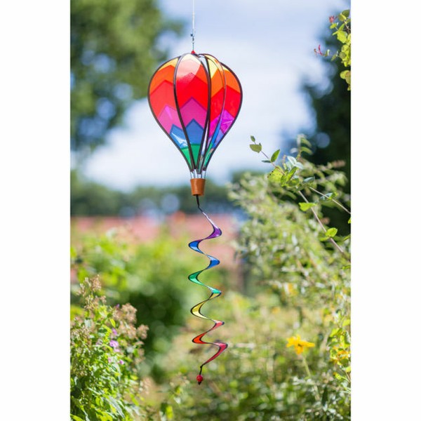 Windspiration Hot Air Balloon Twist Garden Wind Spinner, Sunrise for