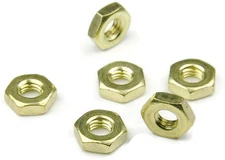 Brass Machine Screw Hex Nuts UNC #2-56, Qty 250