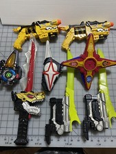 Lo of 8 Power Rangers Electronic Toy Blaster, Morpher and Ninja Star Gun Tested