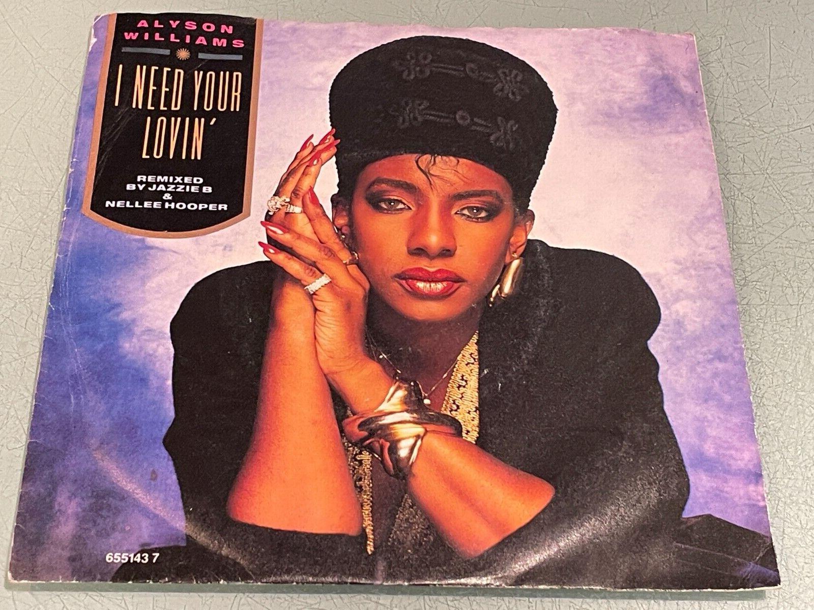 Alyson Williams - I Need Your Lovin' - Vinyl Record 7"" Single - 1989 CBS Records