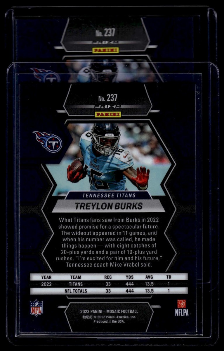2023 Panini Mosaic #237 Treylon Burks Reactive Blue Mosaic | eBay