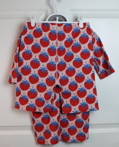 Girl's Hanna Andersson Short Johns Organic Cotton Pink Strawberries Sz 160 14-16 - Picture 3 of 3