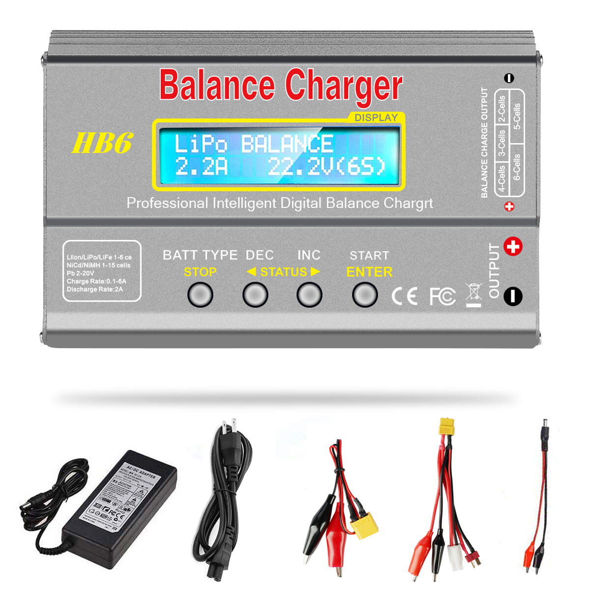 Charger Lipo Battery Balance Discharger For Lipo/li-ion/life 80w 6a