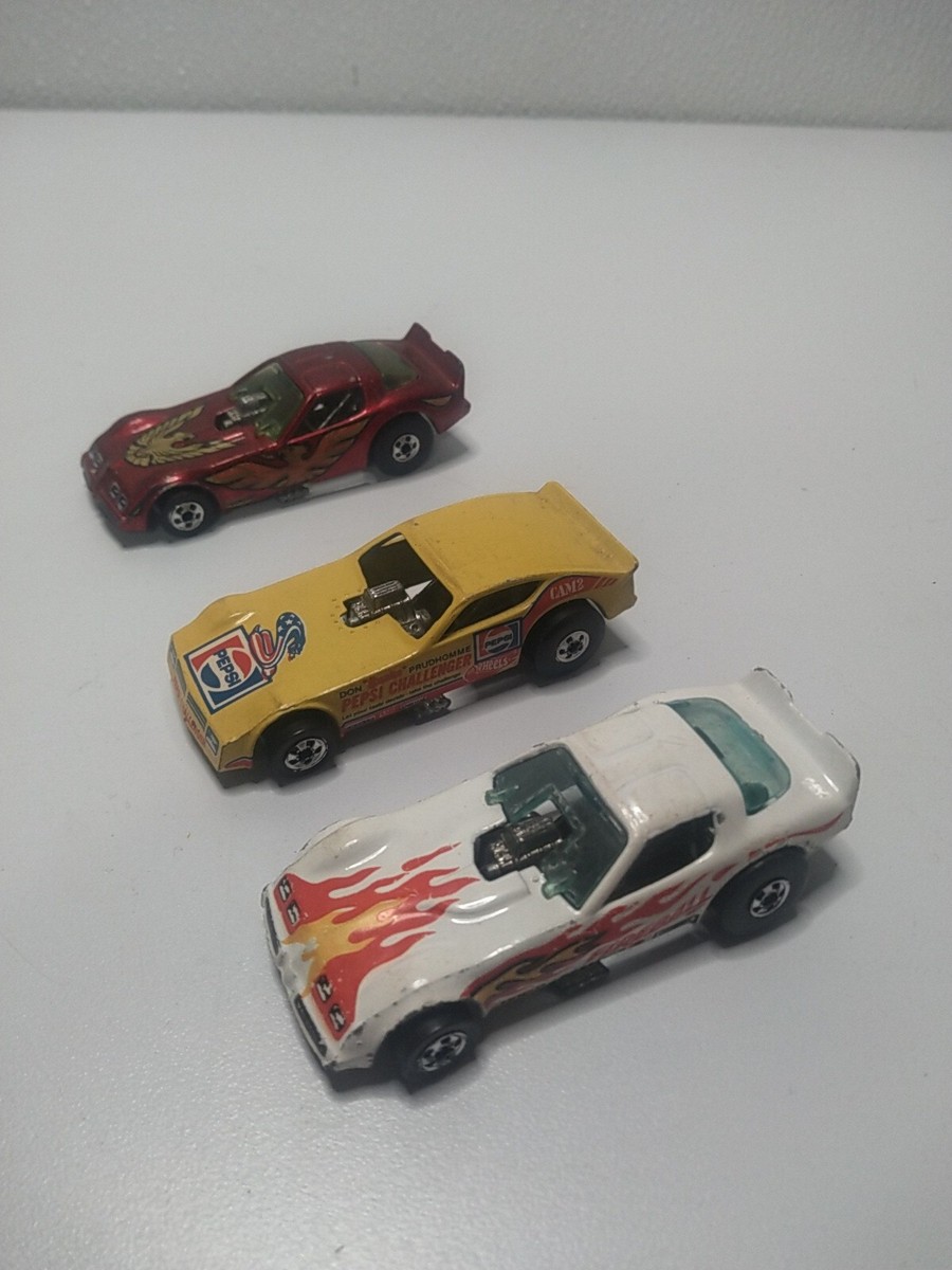 Hot Wheels Funny Car Lot of 3 Red Yellow White Mint Vintage 1977