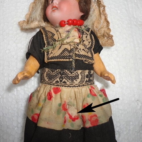 Beautiful Pair Antique Small Bisque German Boy Girl 8,2" Doll - Picture 9 of 11