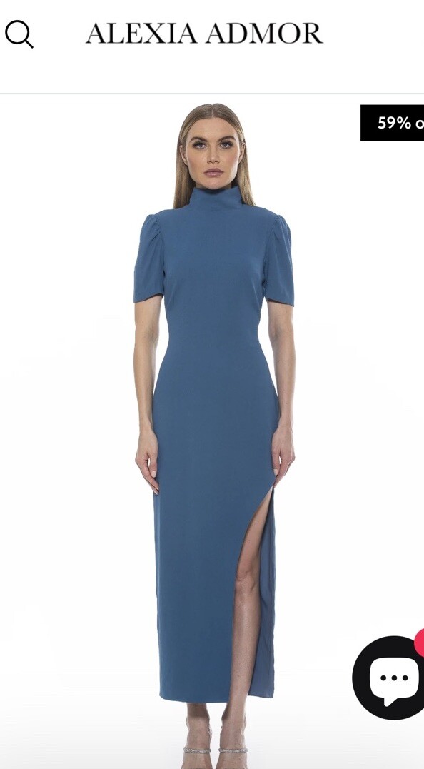 Blue Dress By Alexia Admor. The Dixie. Size Large. | eBay