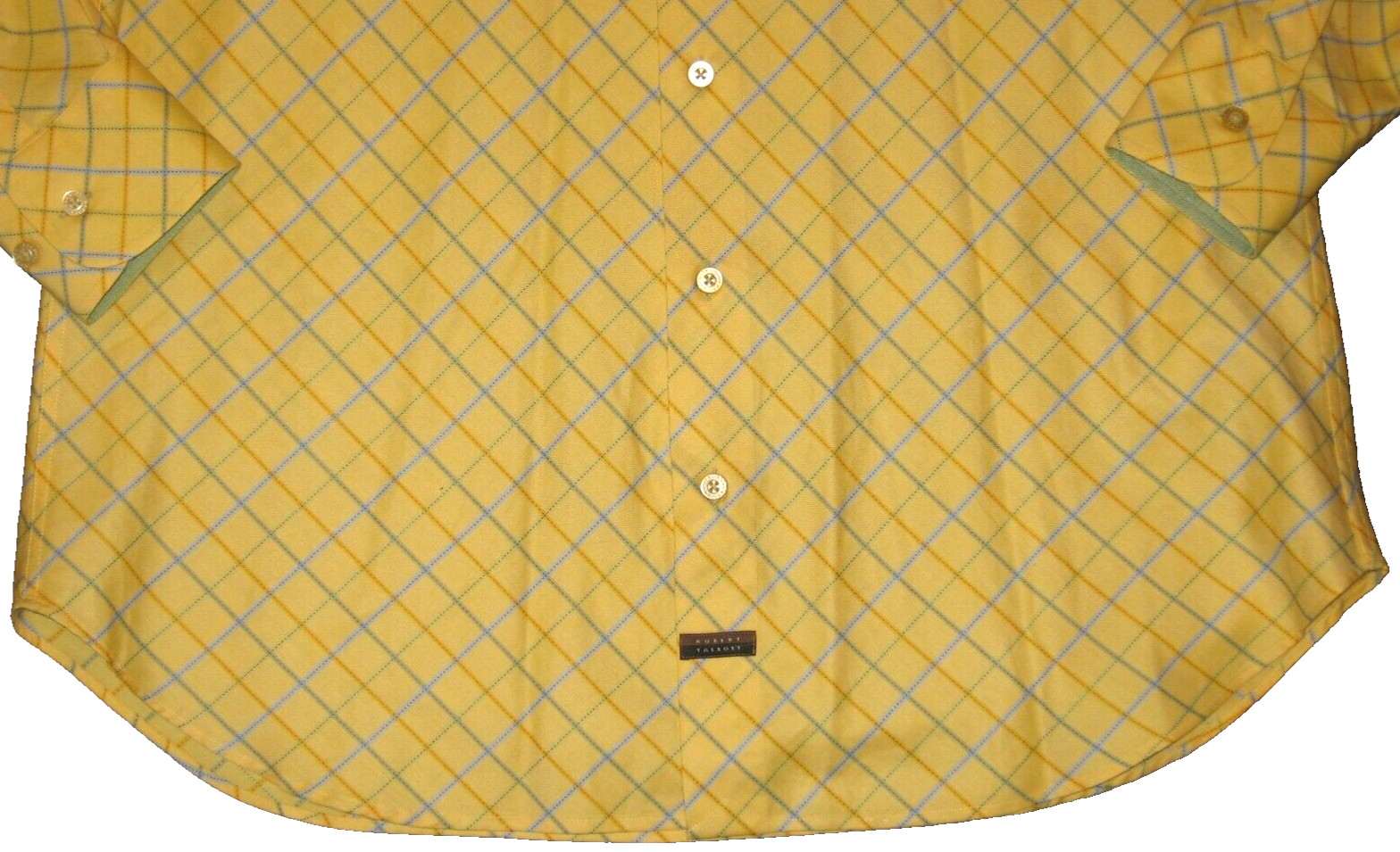 ROBERT TALBOTT Yellow Diagonal Windowpane Squares… - image 2
