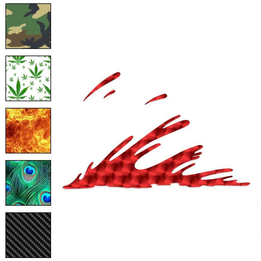 Wave Splash Ocean, Vinyl Decal Sticker, 40 Patterns & 3 Sizes, #1406