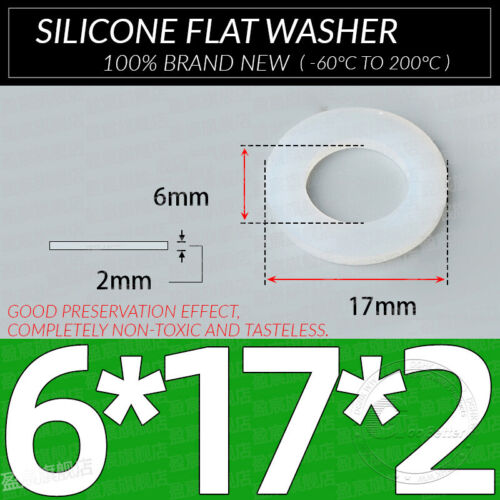 Flachdichtung Silikon Gummi-dichtung Schnurstärke 2MM Flach Dichtung Fittinge - Bild 49 von 117