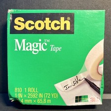 New Damaged Box Scotch 3M Magic Tape, 1 x 2592 Inches, 3 Inch Core, Boxed 810 