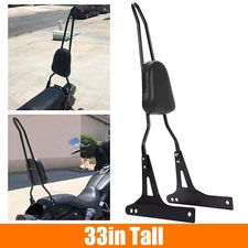 Passenger Black Backrest Sissy Bar For Harley Dyna Low Rider Street Bob 06-2017