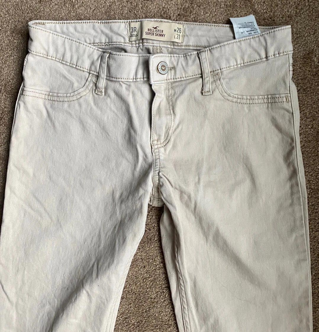 Hollister best sale beige jeans
