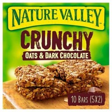 4x Nature Valley Crunchy Oats & Dark Chocolate Cereal Bars 5 x 42g