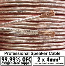 15m of AudioPro 4mm2 Professional OFC Speaker Cable Copper 12 AWG HiFi Audio