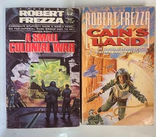 Lot of 2 by Robert Frezza~ A SMALL COLONIAL WAR + CAIN'S LAND ~ Del Rey First Ed