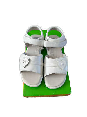 Jumping Jacks Cross My Heart Girls Sandals - White - Size 13 W - New