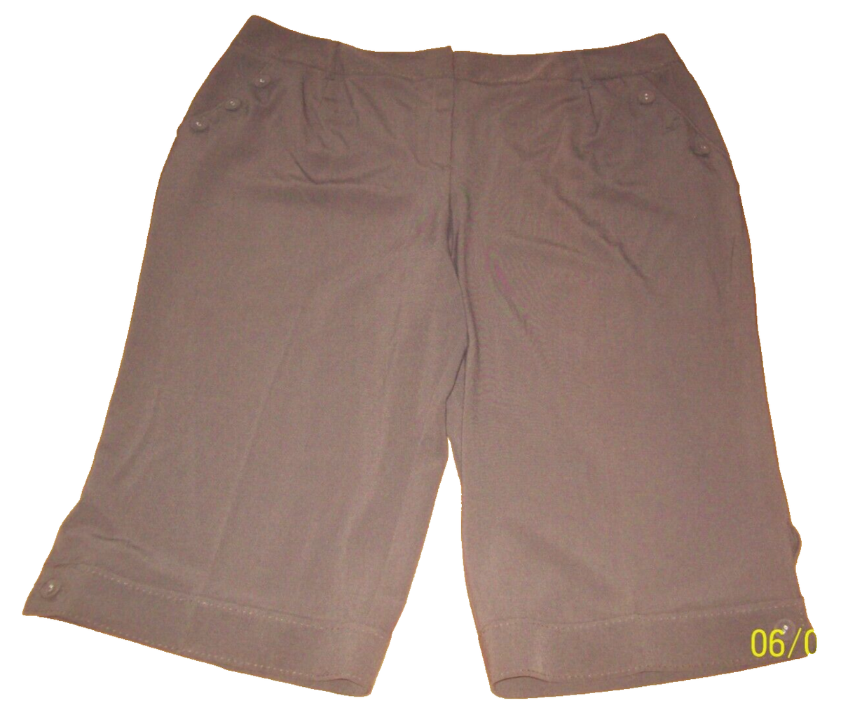 brown capri dress pants Larry Levine 90's Brown Pants With White Pinstripe Capri Length Pants –  Designers On A Dime main image 0