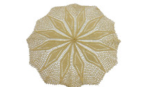 Beautiful 18  Ivory Crochet Doily Heirloom, Never Used