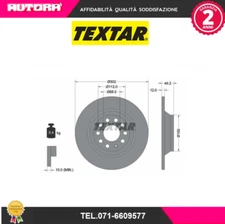 92132503 Pair of rear brake discs (TEXTAR BRAND)..