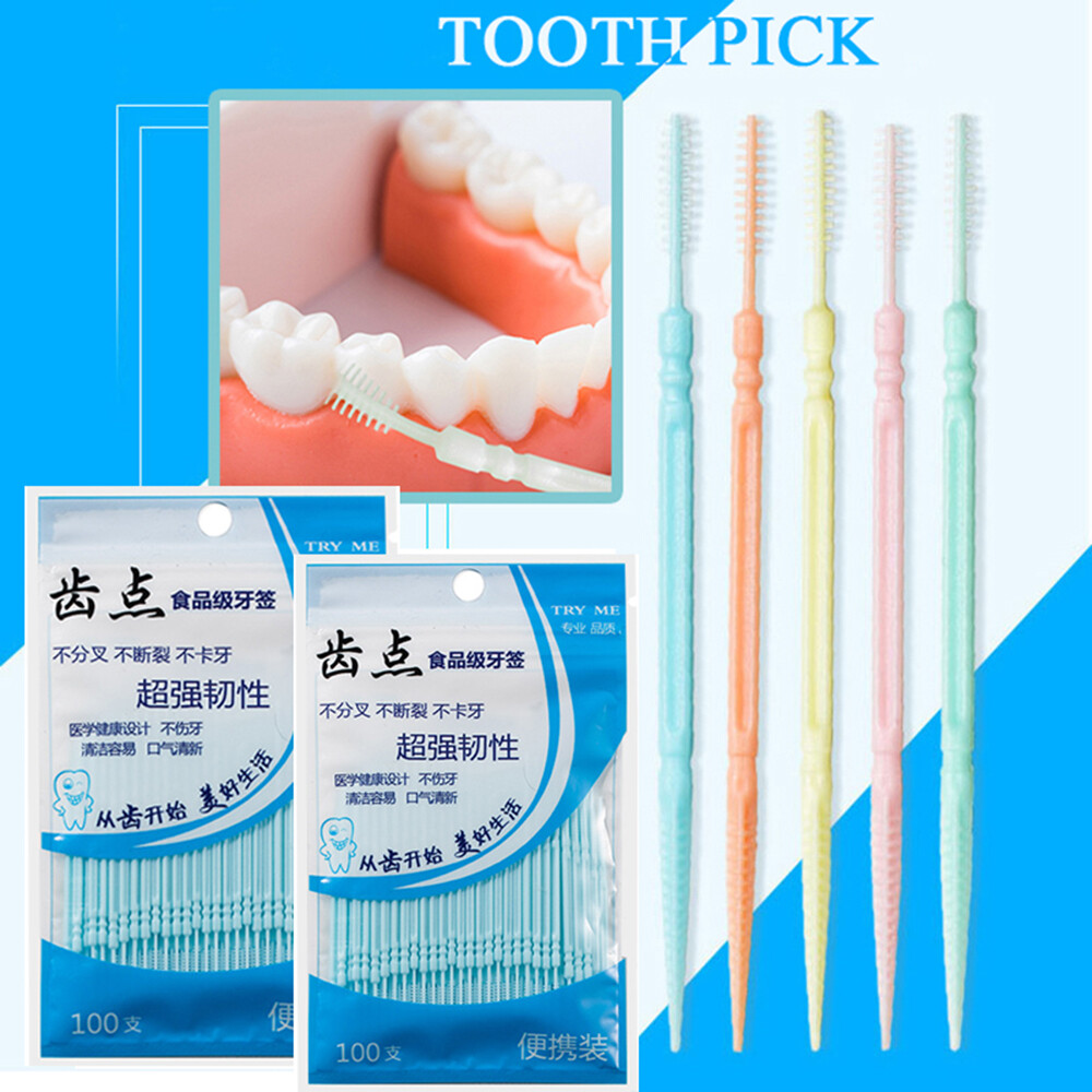 Interdentalbürsten Set Kieferorthopädische Zahnpflege, Interdentalbürste, Zahnstocher Mundseide Set