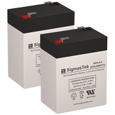 SigmasTek 6V 4.5Ah F2 SLA Rechargeable Battery Replacement Set of 2 for APC RBC1