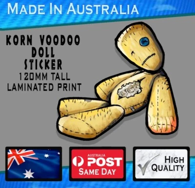 Korn doll Style Sticker Logo LARGE LAMINATED laptop Bumper Band Rock Vinyl