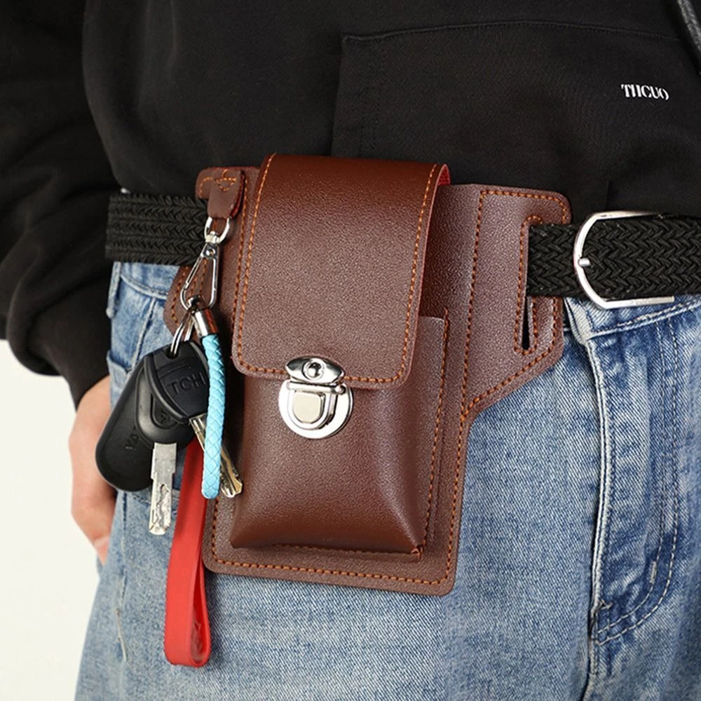 Cellphone Loop Holster Vintage Wallet Phone Pouch Belt Bag Waist