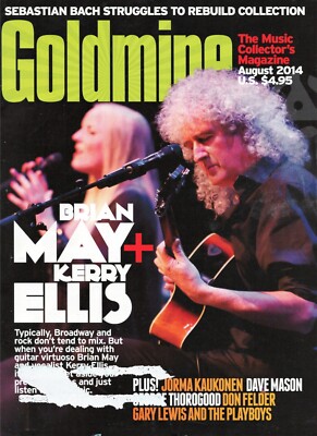 Brian May: Goldmine Magazine - August 2014 - Brian May, Kerry Ellis