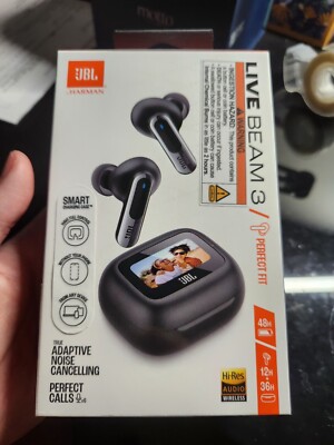 JBL Live Beam 3 True Wireless Noise Cancelling Earbuds (Black